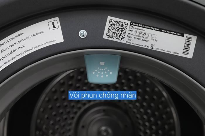 Máy Sấy Thông Hơi Electrolux UltimateCare 9 Kg EDS904N3SC